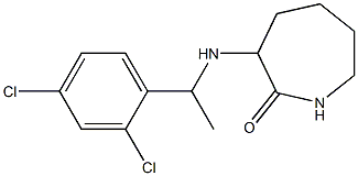 3-{[1-(2,4-dichlorophenyl)ethyl]amino}azepan-2-one 化学構造式