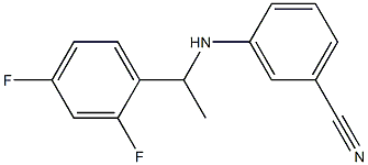 3-{[1-(2,4-difluorophenyl)ethyl]amino}benzonitrile 结构式