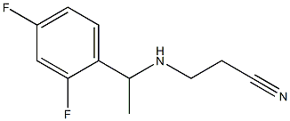 3-{[1-(2,4-difluorophenyl)ethyl]amino}propanenitrile Structure