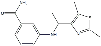 3-{[1-(2,5-dimethyl-1,3-thiazol-4-yl)ethyl]amino}benzamide