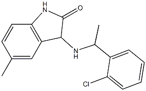 3-{[1-(2-chlorophenyl)ethyl]amino}-5-methyl-2,3-dihydro-1H-indol-2-one Struktur