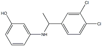 3-{[1-(3,4-dichlorophenyl)ethyl]amino}phenol 结构式