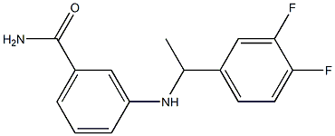 3-{[1-(3,4-difluorophenyl)ethyl]amino}benzamide Struktur