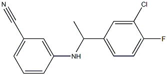 3-{[1-(3-chloro-4-fluorophenyl)ethyl]amino}benzonitrile Structure