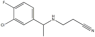 3-{[1-(3-chloro-4-fluorophenyl)ethyl]amino}propanenitrile Structure