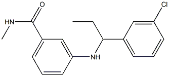 3-{[1-(3-chlorophenyl)propyl]amino}-N-methylbenzamide Struktur