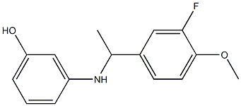 3-{[1-(3-fluoro-4-methoxyphenyl)ethyl]amino}phenol Structure