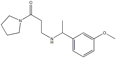 3-{[1-(3-methoxyphenyl)ethyl]amino}-1-(pyrrolidin-1-yl)propan-1-one Structure