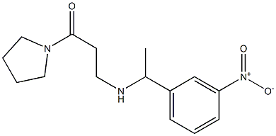 3-{[1-(3-nitrophenyl)ethyl]amino}-1-(pyrrolidin-1-yl)propan-1-one 化学構造式