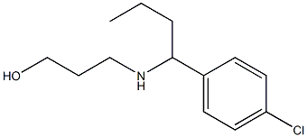 3-{[1-(4-chlorophenyl)butyl]amino}propan-1-ol Struktur