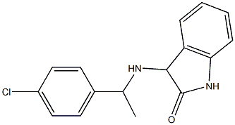 3-{[1-(4-chlorophenyl)ethyl]amino}-2,3-dihydro-1H-indol-2-one,,结构式