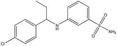 3-{[1-(4-chlorophenyl)propyl]amino}benzene-1-sulfonamide Structure