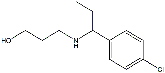 3-{[1-(4-chlorophenyl)propyl]amino}propan-1-ol Structure