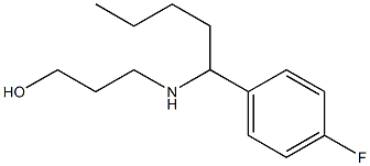 3-{[1-(4-fluorophenyl)pentyl]amino}propan-1-ol Struktur