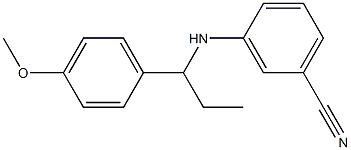 3-{[1-(4-methoxyphenyl)propyl]amino}benzonitrile Structure