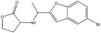 3-{[1-(5-bromo-1-benzofuran-2-yl)ethyl]amino}oxolan-2-one Struktur