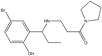 3-{[1-(5-bromo-2-hydroxyphenyl)propyl]amino}-1-(pyrrolidin-1-yl)propan-1-one Structure