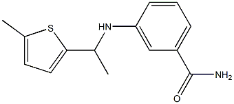 3-{[1-(5-methylthiophen-2-yl)ethyl]amino}benzamide