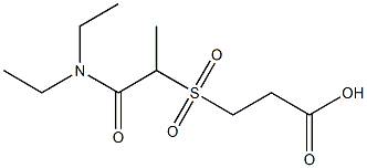 3-{[1-(diethylcarbamoyl)ethane]sulfonyl}propanoic acid Struktur