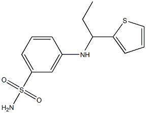 3-{[1-(thiophen-2-yl)propyl]amino}benzene-1-sulfonamide,,结构式