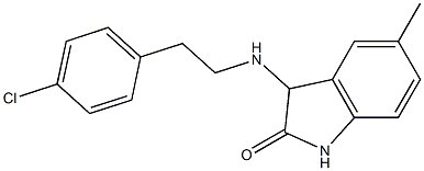 3-{[2-(4-chlorophenyl)ethyl]amino}-5-methyl-2,3-dihydro-1H-indol-2-one 化学構造式