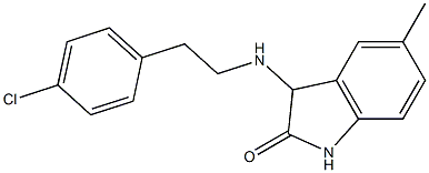 3-{[2-(4-chlorophenyl)ethyl]amino}-5-methyl-2,3-dihydro-1H-indol-2-one Structure