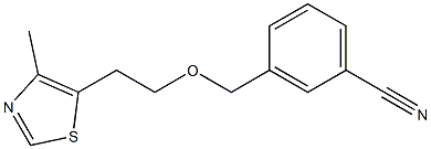 3-{[2-(4-methyl-1,3-thiazol-5-yl)ethoxy]methyl}benzonitrile,,结构式