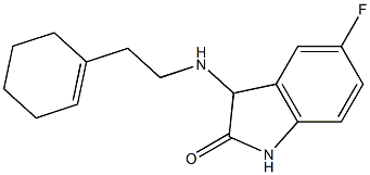 3-{[2-(cyclohex-1-en-1-yl)ethyl]amino}-5-fluoro-2,3-dihydro-1H-indol-2-one,,结构式