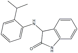 3-{[2-(propan-2-yl)phenyl]amino}-2,3-dihydro-1H-indol-2-one 结构式