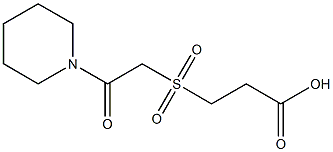 3-{[2-oxo-2-(piperidin-1-yl)ethane]sulfonyl}propanoic acid Structure