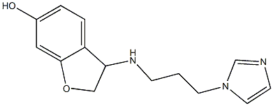 3-{[3-(1H-imidazol-1-yl)propyl]amino}-2,3-dihydro-1-benzofuran-6-ol Struktur