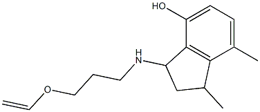 3-{[3-(ethenyloxy)propyl]amino}-1,7-dimethyl-2,3-dihydro-1H-inden-4-ol Structure