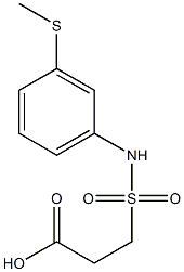 3-{[3-(methylsulfanyl)phenyl]sulfamoyl}propanoic acid Struktur