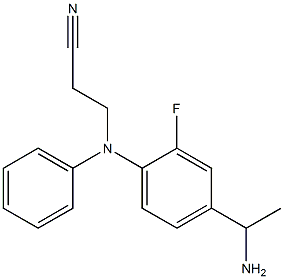 3-{[4-(1-aminoethyl)-2-fluorophenyl](phenyl)amino}propanenitrile Struktur