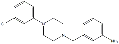 3-{[4-(3-chlorophenyl)piperazin-1-yl]methyl}aniline Structure