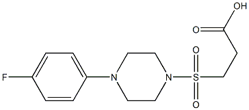 3-{[4-(4-fluorophenyl)piperazine-1-]sulfonyl}propanoic acid,,结构式