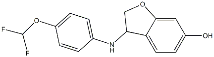 3-{[4-(difluoromethoxy)phenyl]amino}-2,3-dihydro-1-benzofuran-6-ol 化学構造式