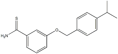  3-{[4-(propan-2-yl)phenyl]methoxy}benzene-1-carbothioamide