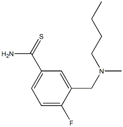 3-{[butyl(methyl)amino]methyl}-4-fluorobenzenecarbothioamide,,结构式