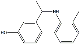 3-{1-[(2-methylphenyl)amino]ethyl}phenol Struktur