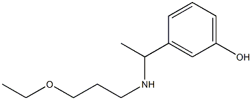 3-{1-[(3-ethoxypropyl)amino]ethyl}phenol Structure