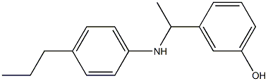3-{1-[(4-propylphenyl)amino]ethyl}phenol 结构式