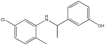 3-{1-[(5-chloro-2-methylphenyl)amino]ethyl}phenol,,结构式