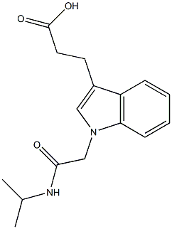 3-{1-[(propan-2-ylcarbamoyl)methyl]-1H-indol-3-yl}propanoic acid Struktur