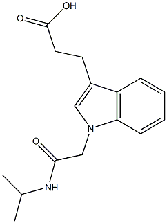 3-{1-[(propan-2-ylcarbamoyl)methyl]-1H-indol-3-yl}propanoic acid Structure