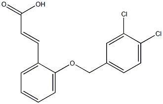 3-{2-[(3,4-dichlorophenyl)methoxy]phenyl}prop-2-enoic acid Struktur