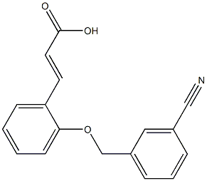 3-{2-[(3-cyanophenyl)methoxy]phenyl}prop-2-enoic acid 结构式