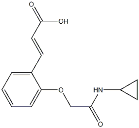 3-{2-[(cyclopropylcarbamoyl)methoxy]phenyl}prop-2-enoic acid Structure