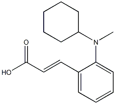 3-{2-[cyclohexyl(methyl)amino]phenyl}prop-2-enoic acid 化学構造式