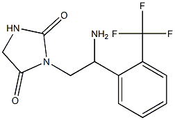 3-{2-amino-2-[2-(trifluoromethyl)phenyl]ethyl}imidazolidine-2,4-dione 化学構造式